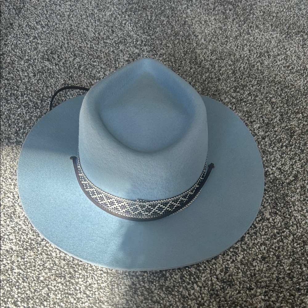 Stylish Light Blue Fedora Hat